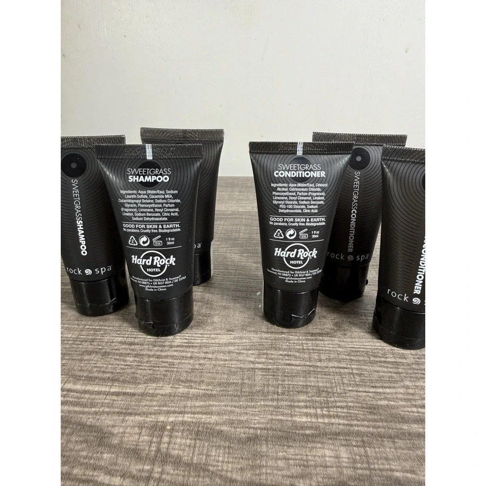 12 Hard Rock Hotel ROCK SPA Sweetgrass Travel Size Toiletries Shampoo Body Wash